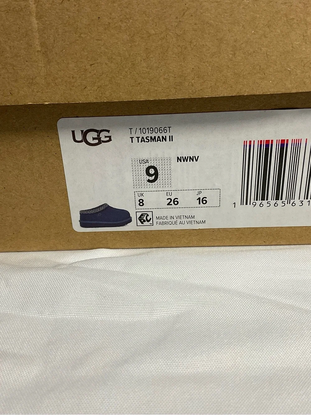 UGG Kids Navy Blue Slip-On Cozy Clog Slippers